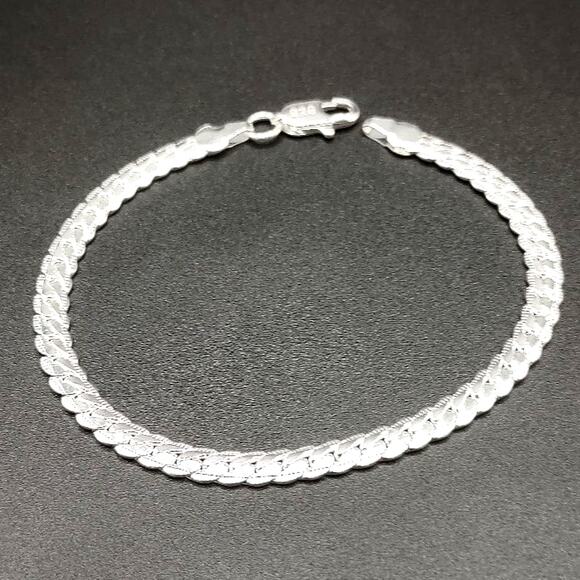 925 Sterling Silver Cuban Snake Chain Bracelet 5mm x 6 in. Anniversary Birthday - Picture 4 of 5